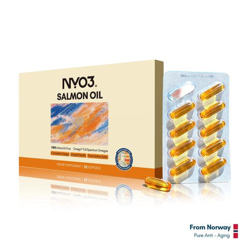 NYO3® Glowish 97% Full-Spectrum Salmon Oil 1000mg – 10 Softgels