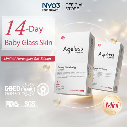 NYO3® Ageless Beauty Nourishing Krill Oil Softgels Mini Set
