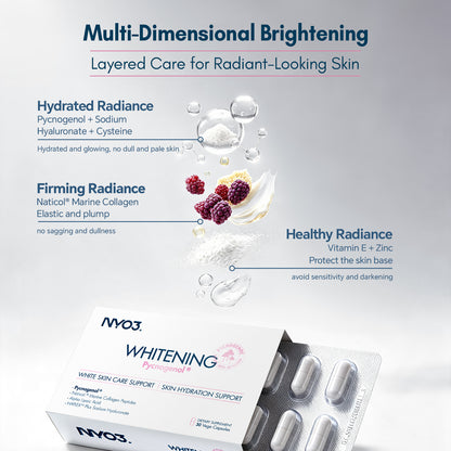 NYO3® Whitening Pycnogenol® White Skin Care Hydration Capsules
