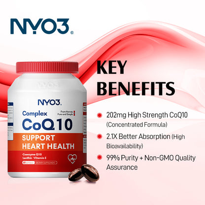 NYO3® Complex Coenzyme Q10 Softgels, 60ct (US except)