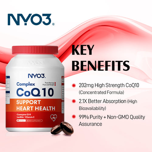 NYO3® Complex Coenzyme Q10 Softgels, 60ct (US except)