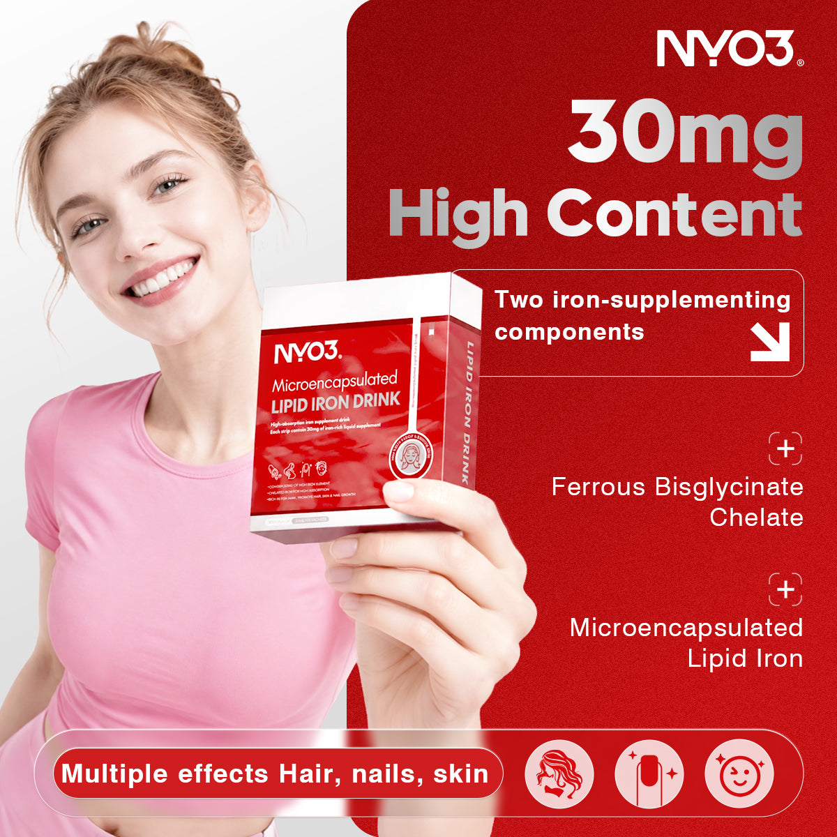 NYO3® Anti-Age Collagen Lipid Iron Drink