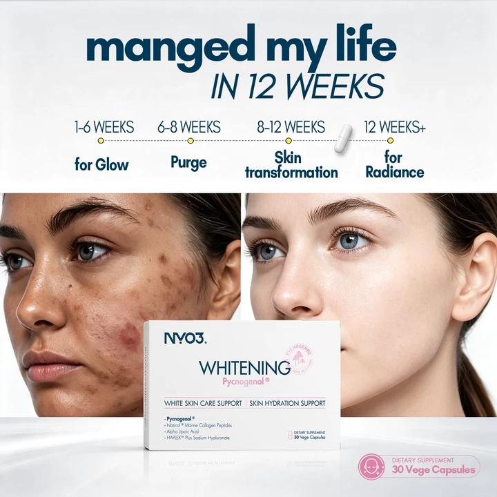 NYO3® Whitening Pycnogenol® White Skin Care Hydration Capsules