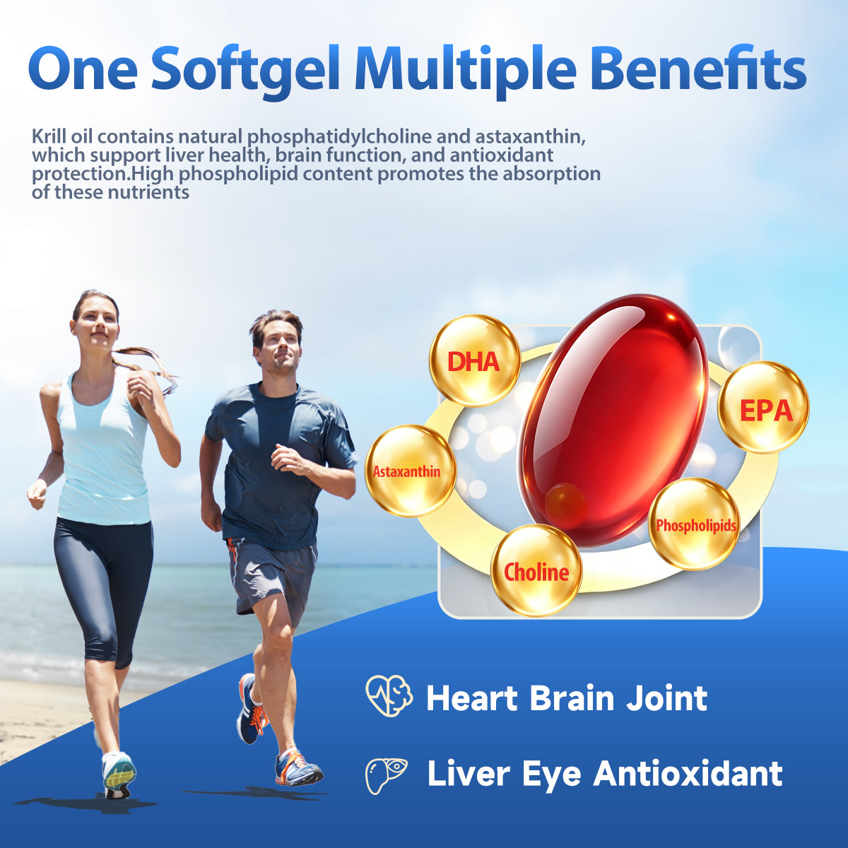 NYO3® Antarctic Krill Oil – 56% Phospholipids 500mg 90 Softgels