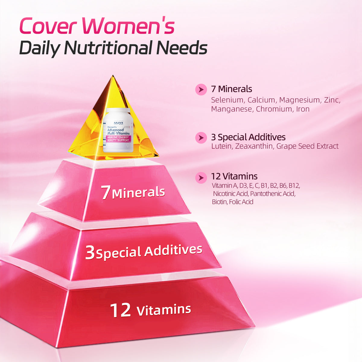 NYO3® Women's Advanced Multi-Vitamins Capsules 545mg