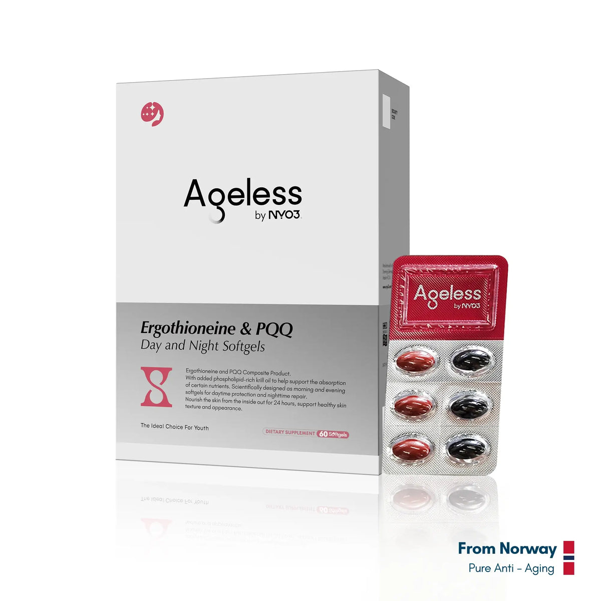 NYO3® Ageless Beauty Nourishing Krill Oil Softgels