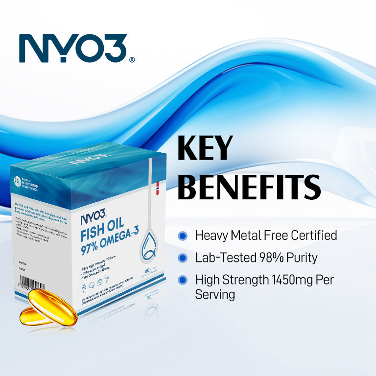 NYO3® 97% Omega 3 Fish Oil Softgels, 60ct.(buy more, save more)