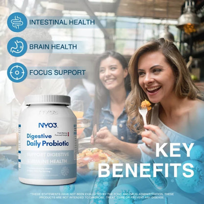 NYO3® Daily Digestive Probiotic Capsules(Buy More, Save More)