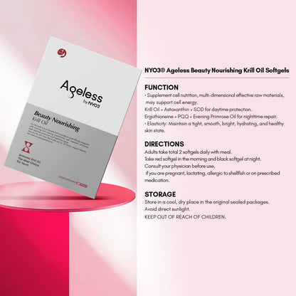 NYO3® Ageless Beauty Nourishing Krill Oil Softgels(Buy More, Save More)