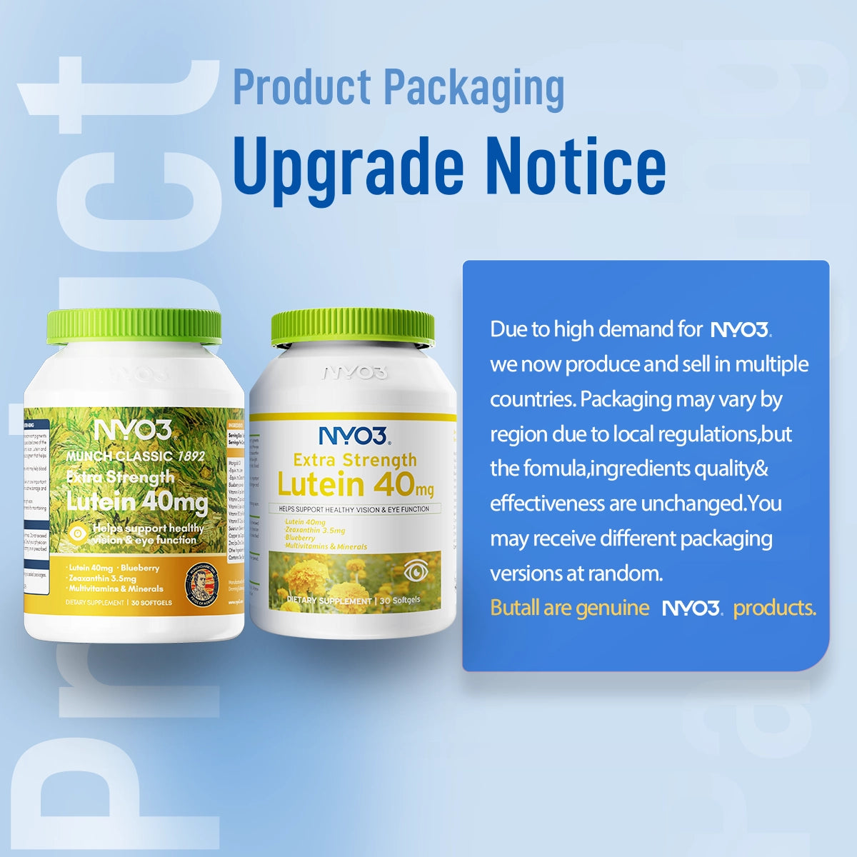 NYO3® Blueberry Extract & Lutein Softgels
